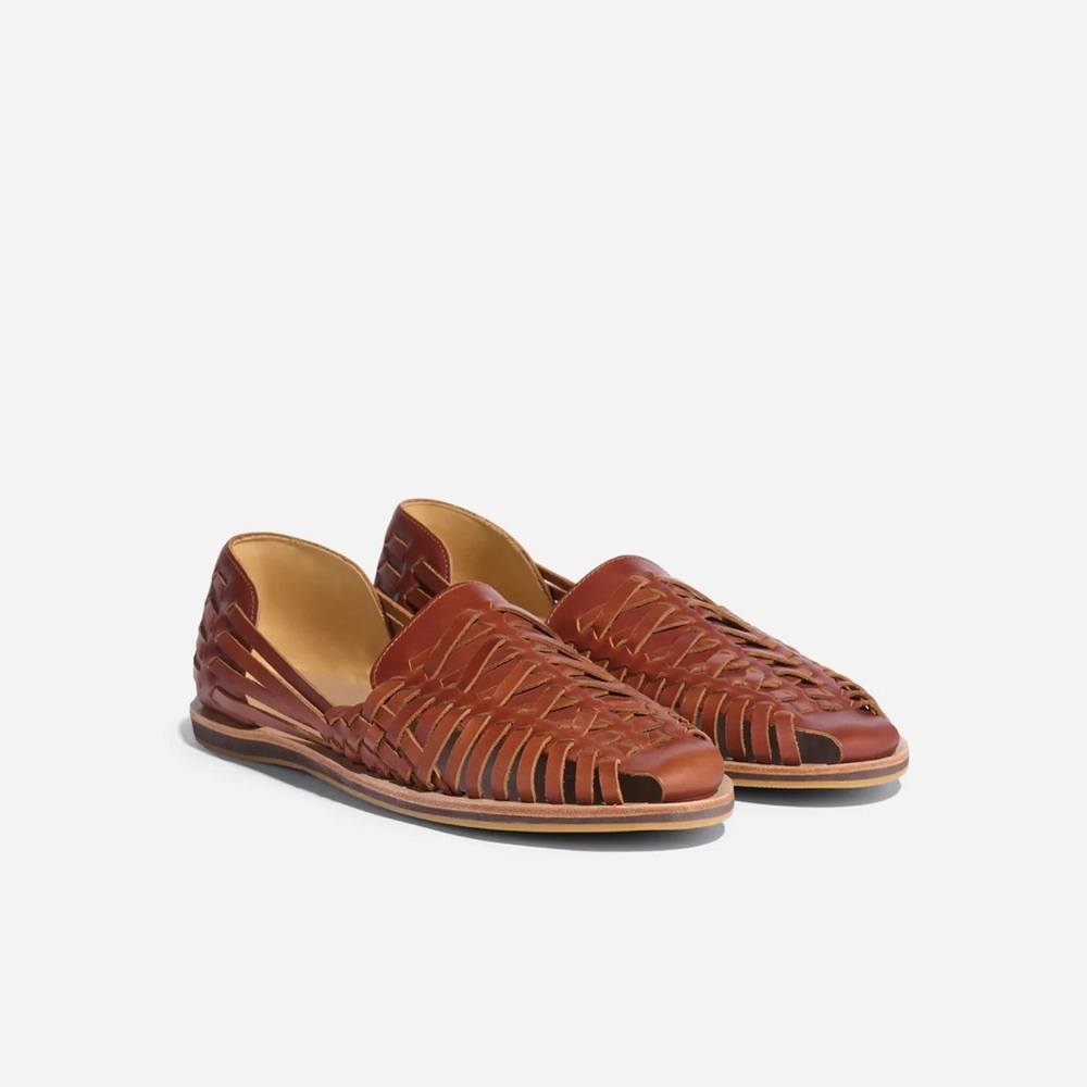 Like New Nisolo Handwoven Leather Warache Sandals Slip On Men’s Size 9